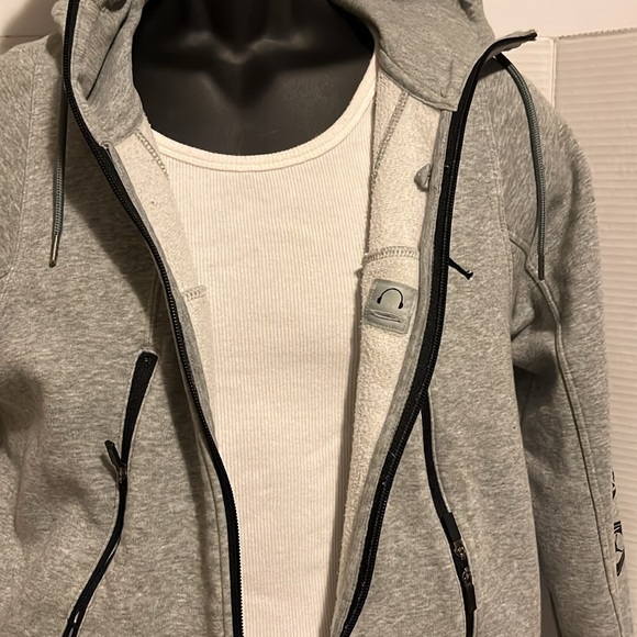 NIKE AIR JORDAN SWEATSHIRT FULL ZIP HOODIE GREY SZ M JACKET - Picture 9 of 13